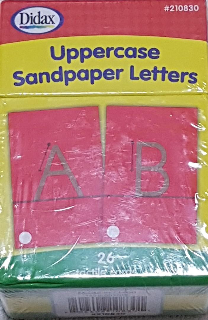 Didax Uppercase Sandpaper Letters (Montessori), Hobbies & Toys, Toys