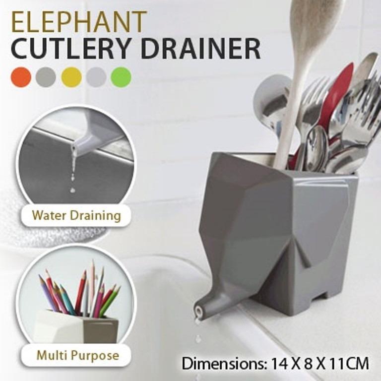 Elephant utensil drainer deals