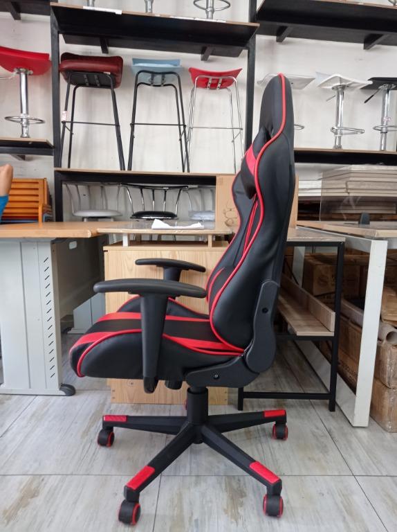 Ergodynamic KT-2093 RED Racing Faux Leather Hi Back Swivel Gaming Chair ...