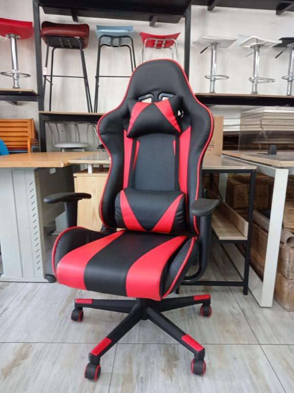Ergodynamic KT-2093 RED Racing Faux Leather Hi Back Swivel Gaming Chair ...