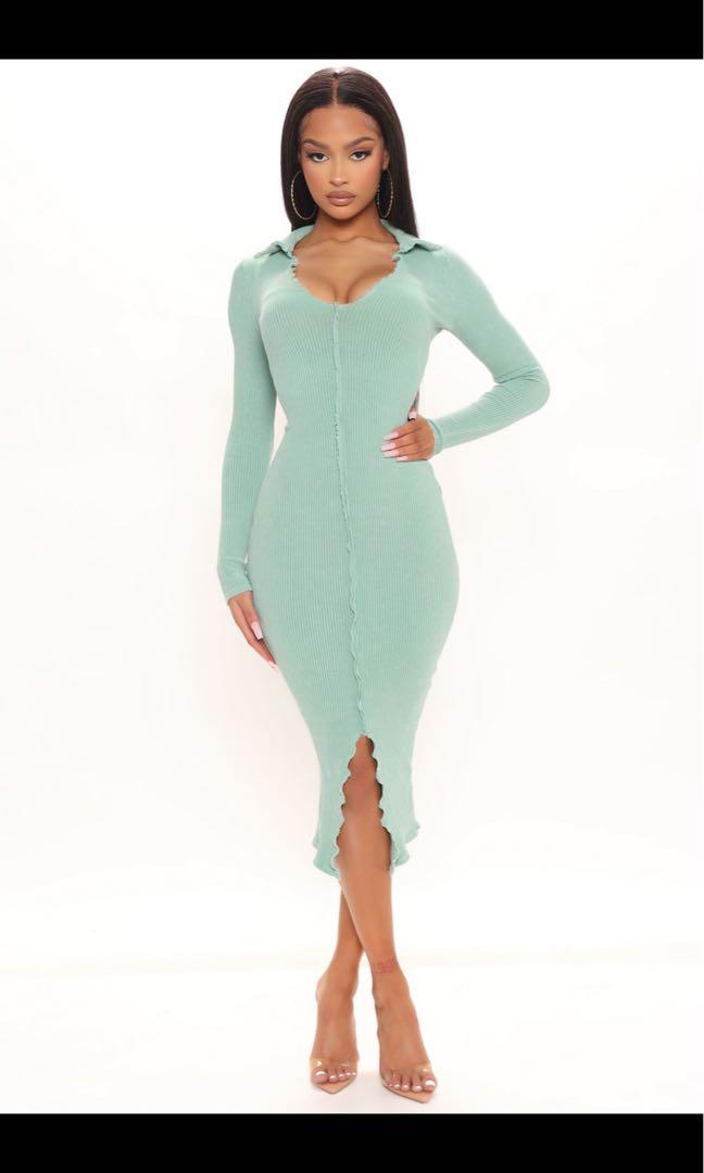 Fashion nova mint dress Women s Fashion Dresses Sets Dresses on Carousell