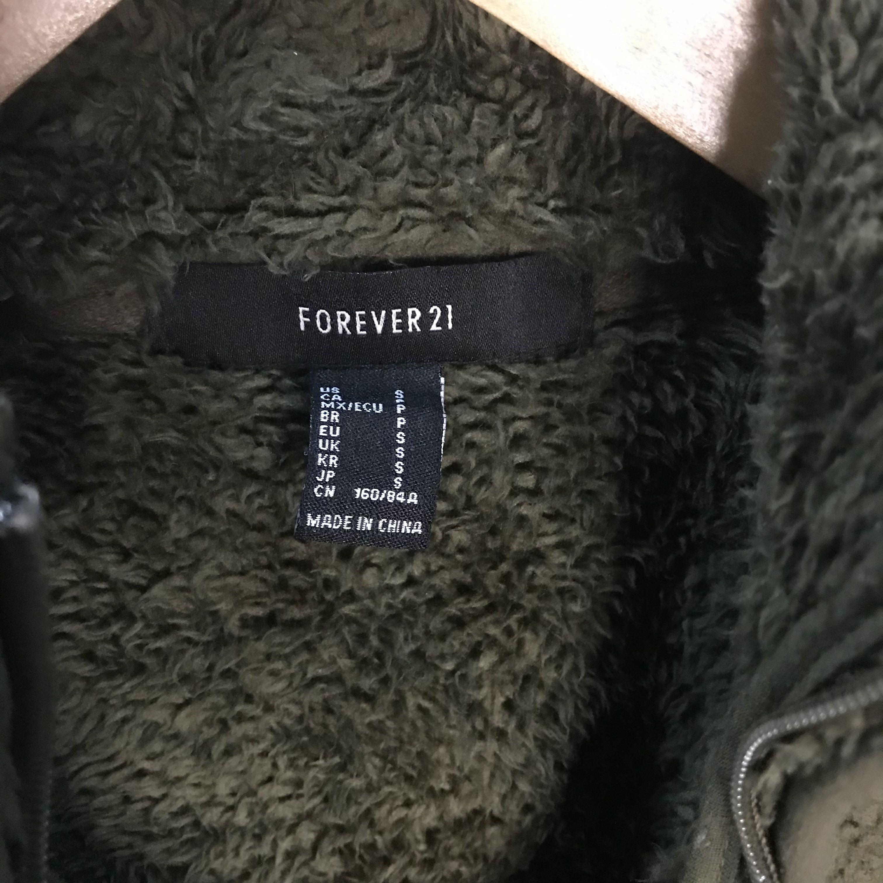 Forever 21 deals faux shearling jacket