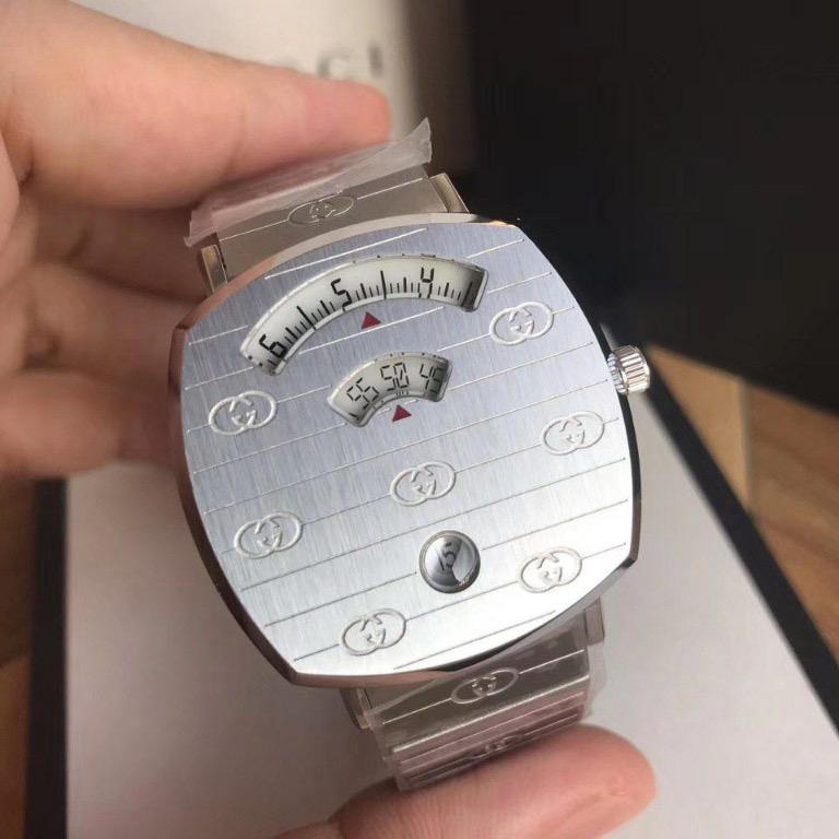 Gucci Grip Silver Watch 38mm YA157410 35mm YA157401