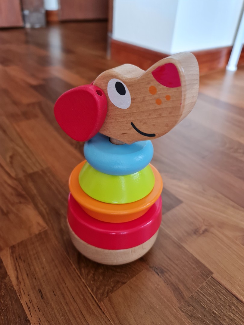Hape Pepe Wooden Dog Stacker, Hobbies & Toys, Toys & Games on Carousell