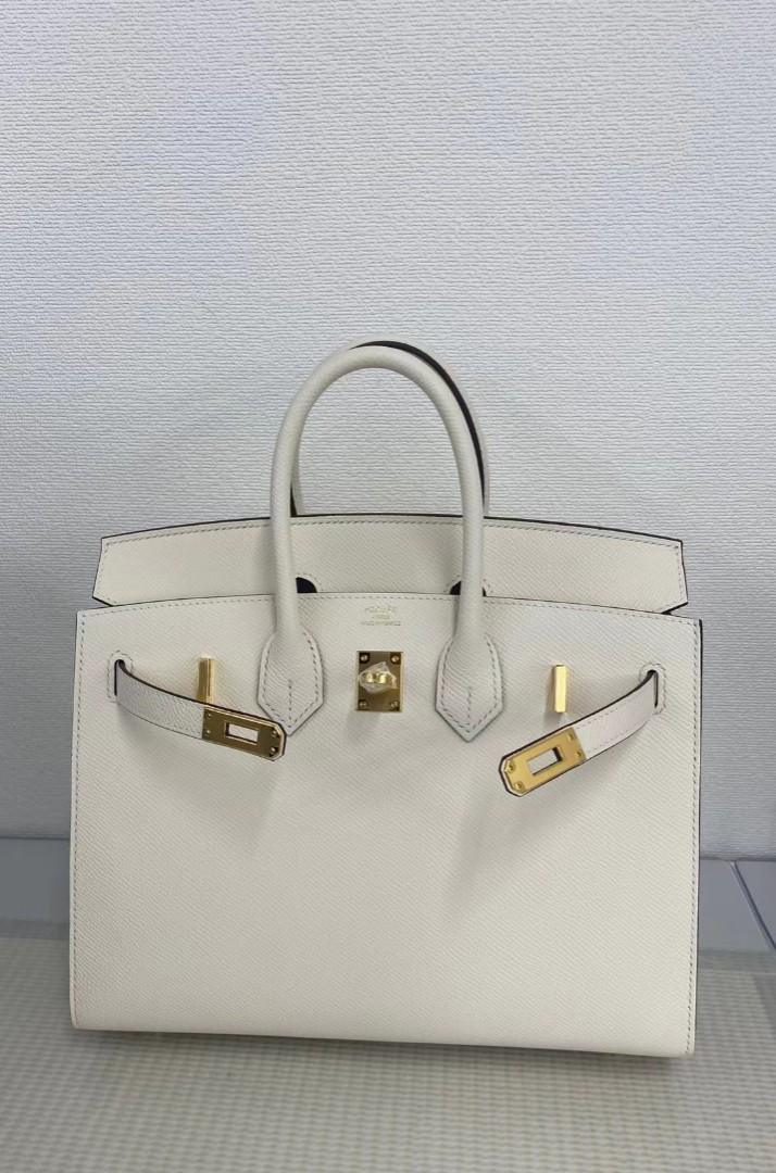 Hermes Birkin 25 Sellier Nata GHW, Luxury, Bags & Wallets on Carousell