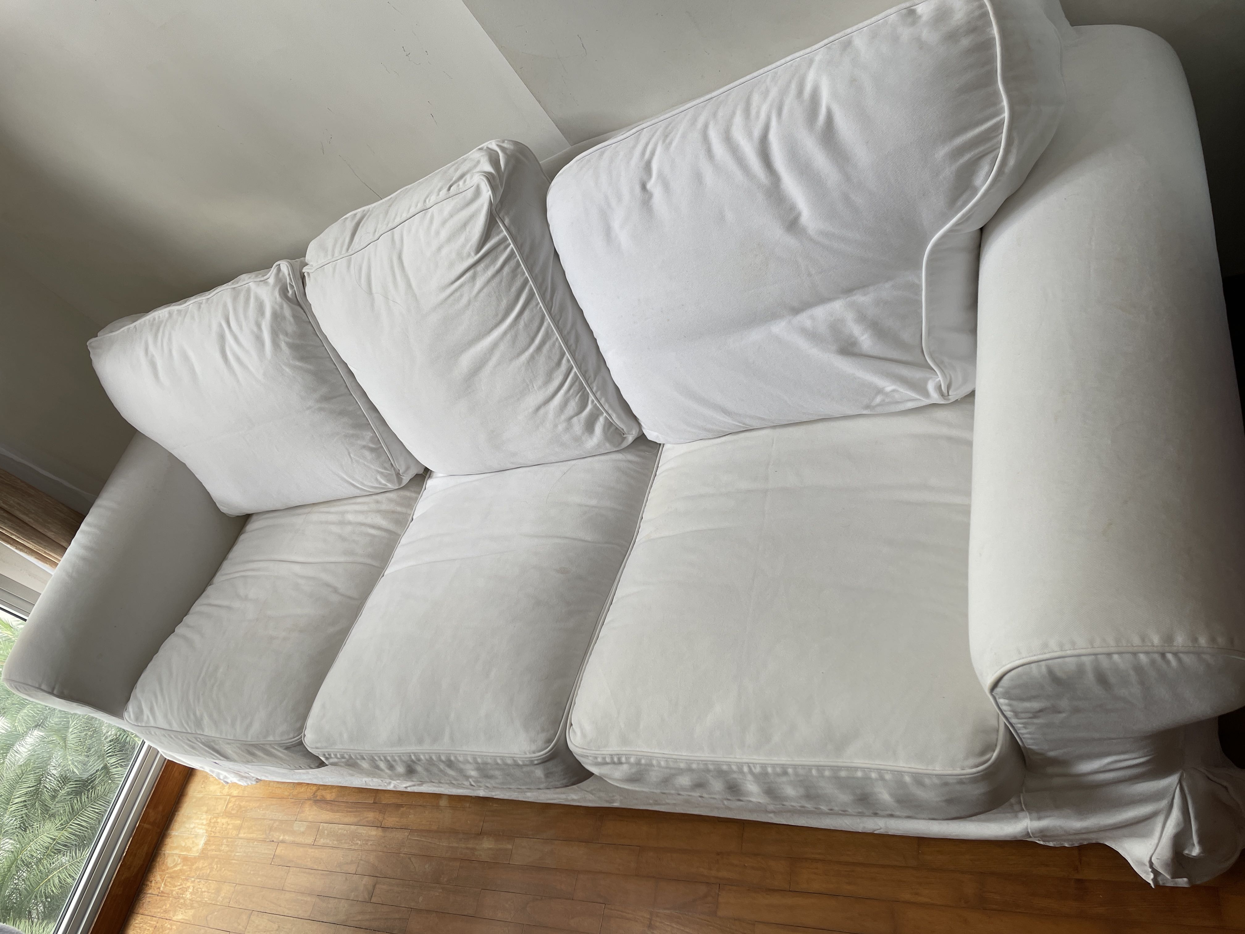 Ikea Ektorp White Sofa (3 seater) with With additional changing covers
