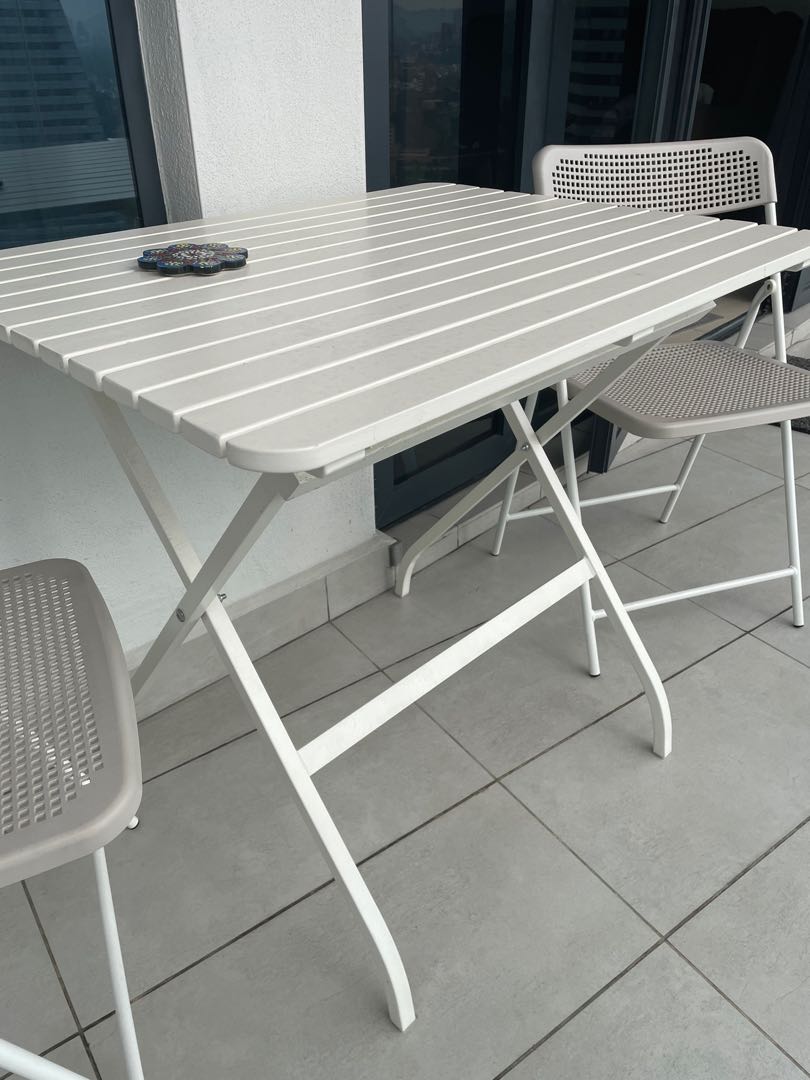 IKEA Outdoor Table and Chairs (2 no’s), Furniture & Home Living
