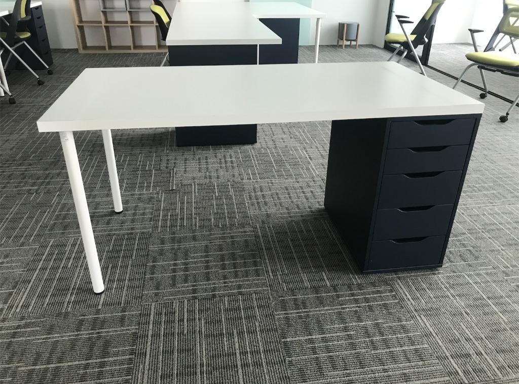 IKEA Stylist Work Desk Table Top + Alex Drawer, Furniture & Home