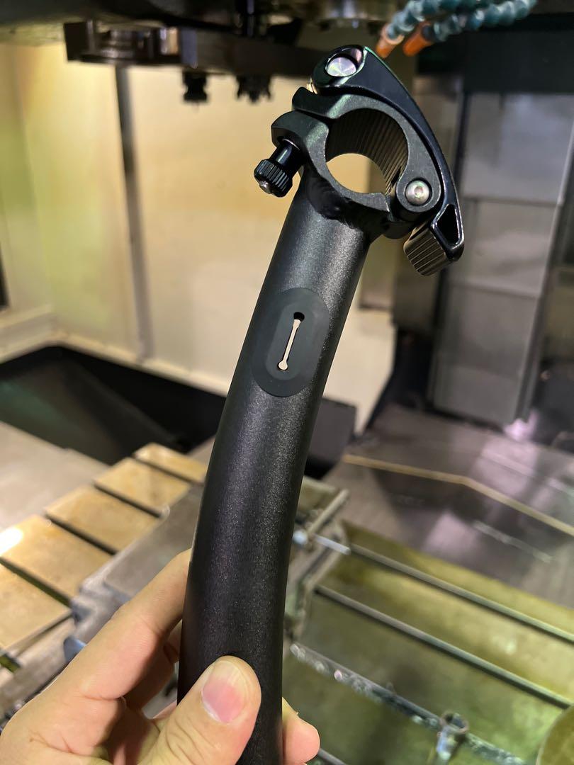 Internal Cabling Handlepost Fnhon Straight Gooseneck with Rubber Grommet for Fnhon bikes or other compatible brands