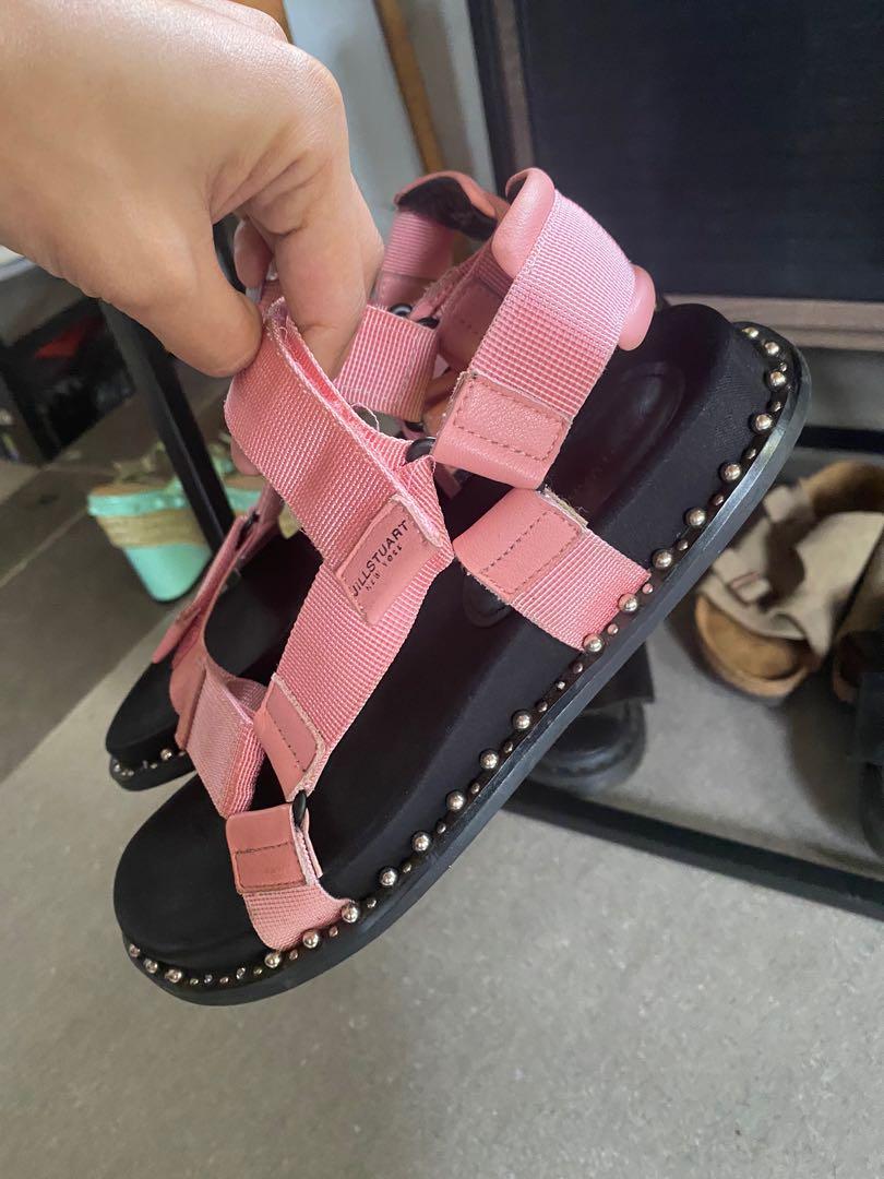Jill Stuart Velcro Sandals Women s Fashion Footwear Flats