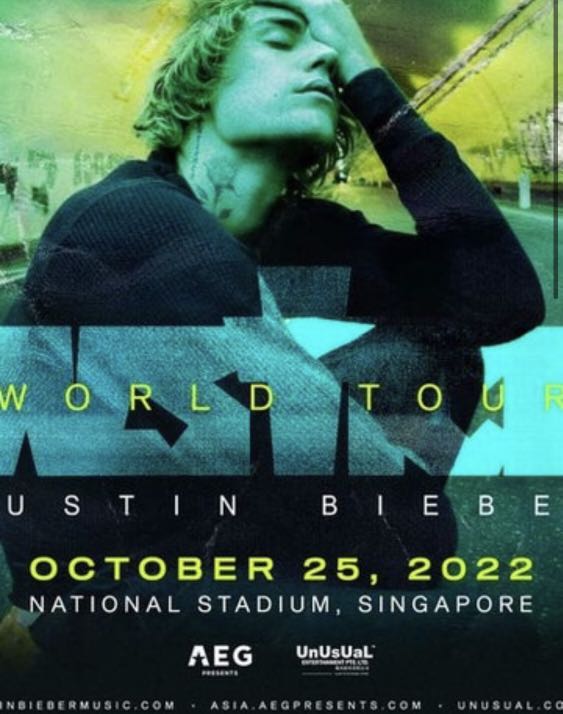 Justin Bieber World Tour ( 2 x VIP TICKETS), Tickets & Vouchers, Event