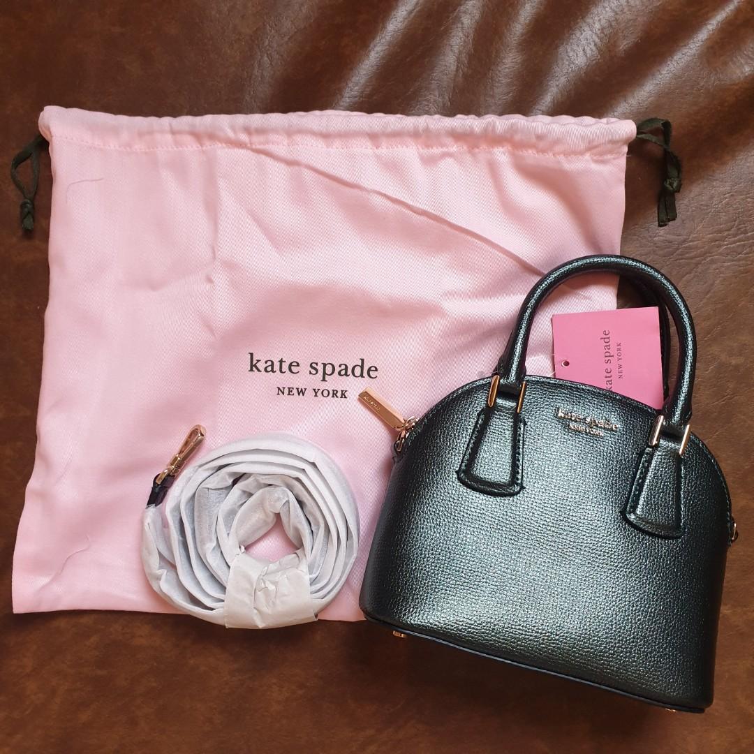 Kate Spade New York Mini Sylvia Glitter Dome Satchel - Black