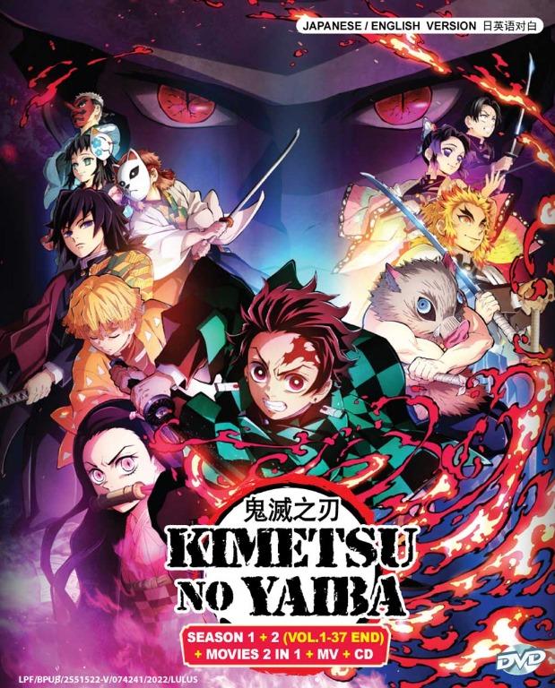 Kimetsu no Yaiba 鬼滅之刃 Season 1-2 + 2 Movies + MV Japanese Anime DVD English  Dubbed Subtitle English Chinese Malay , Hobbies & Toys, Music &  Media, CDs & DVDs on Carousell