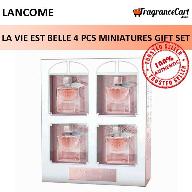 Lancome La Vie Est Belle 4 Pcs Miniatures Gift Set for Women 4ml GiftSet L Appartement Travel Exclusive Collection Brand New 100 Authentic