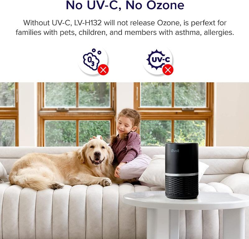 Levoit Lv-h126 Air Purifier for Home with True HEPA Filter, Cleaner