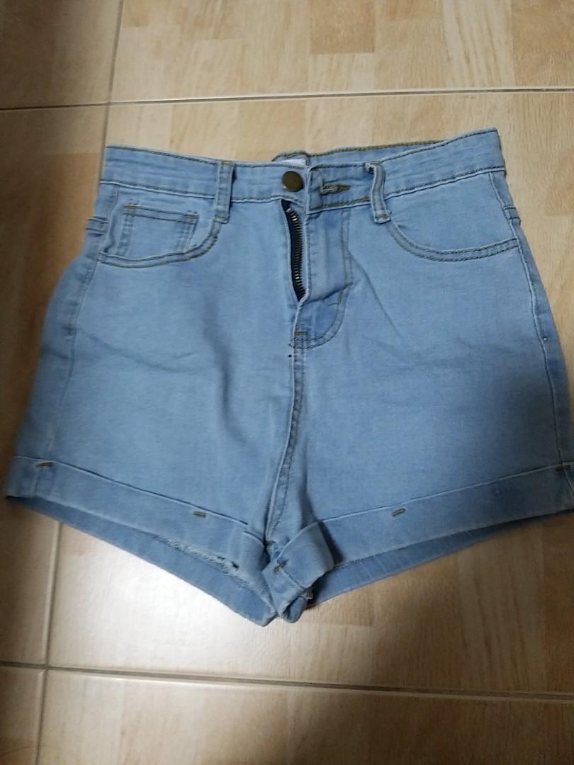 Light blue denim shorts, Women's 