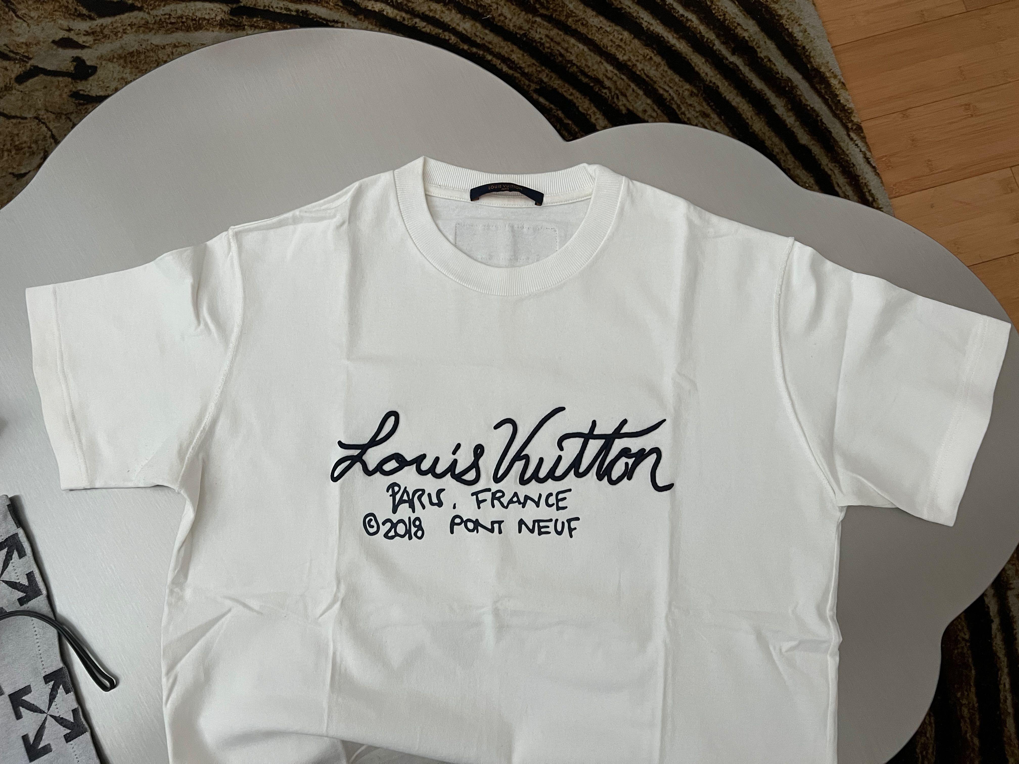 T-shirt Louis Vuitton White size M International in Cotton - 26292473