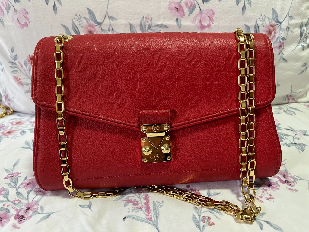 LV Monogram Empreinte Leather Saint Germain PM Red_Louis