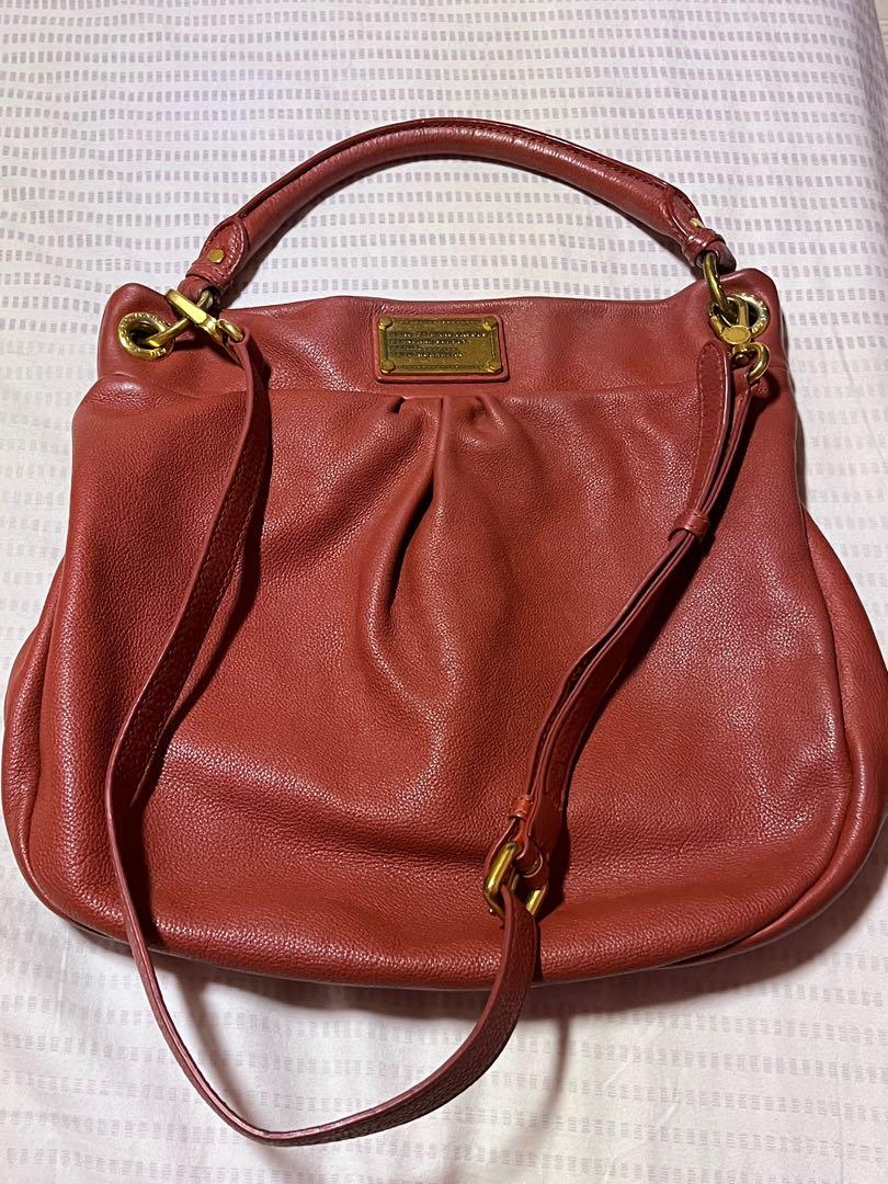 Marc by Marc Jacobs Classic Q Hillier Burgundy Leather Hobo Bag