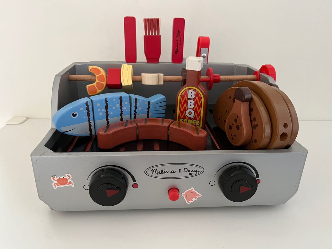 For Kids Free Shipping! Melissa Doug Wooden Rotisserie Grill