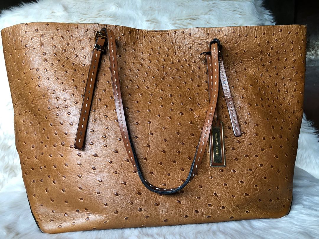 Mk gia discount ostrich tote