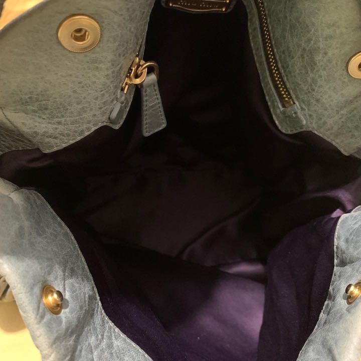 Miu Miu distressed leather hobo bag, Luxury, Bags & Wallets on Carousell