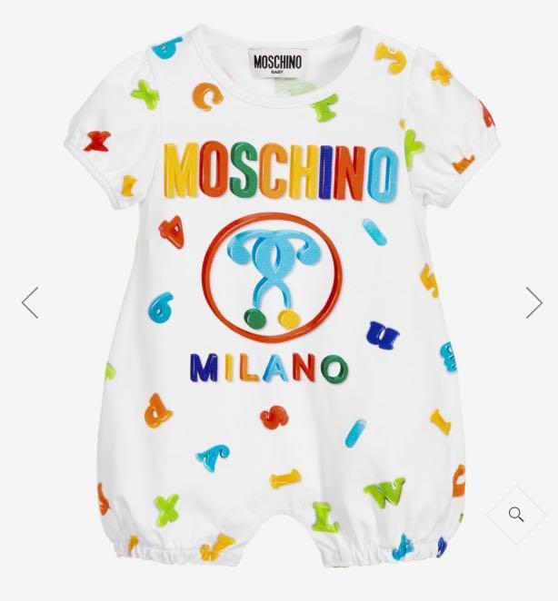 Onesie Milano Baby Clothes MOSCHINO Milano Baby Girl White Couture