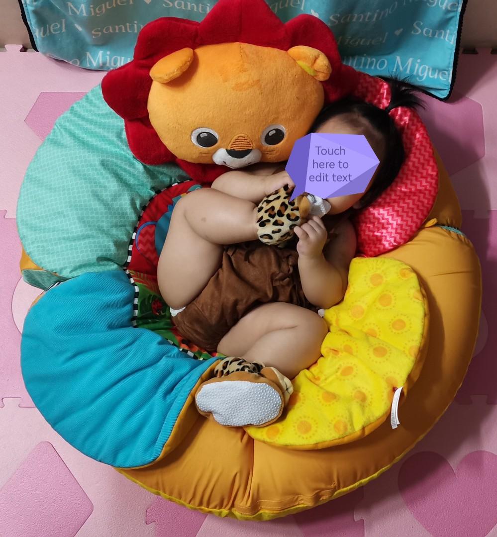 Mothercare Sit Me Up Cosy (Category: Infant Playtime) located in Manila. Submitted by charm_esprit (Listing ID 1164225544, Image 3). Description: Please see last photo for flaw (patched hole). Mall Price: P3899 Selling Price: P1300 MOP: BDO / GCASH.