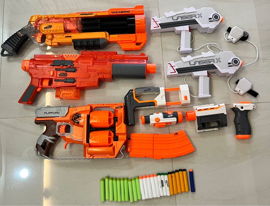 Nerf Guns & Laser X Guns, Hobbies & Toys, Toys & Games on Carousell
