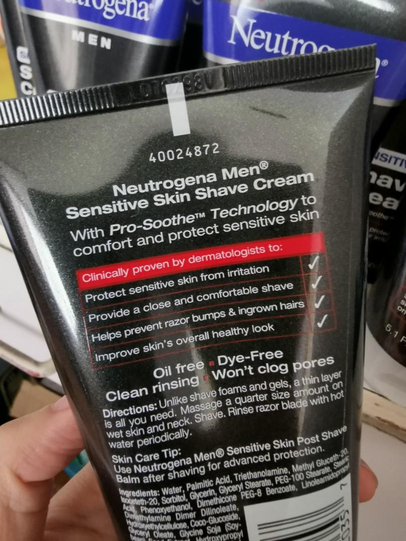 NEUTROGENA MEN SHAVE CREAM SENSITIVE SKIN / shaving cream, Beauty