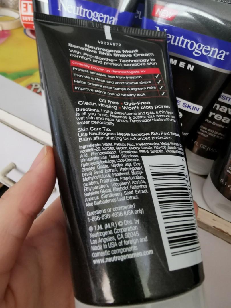 NEUTROGENA MEN SHAVE CREAM SENSITIVE SKIN / shaving cream, Beauty