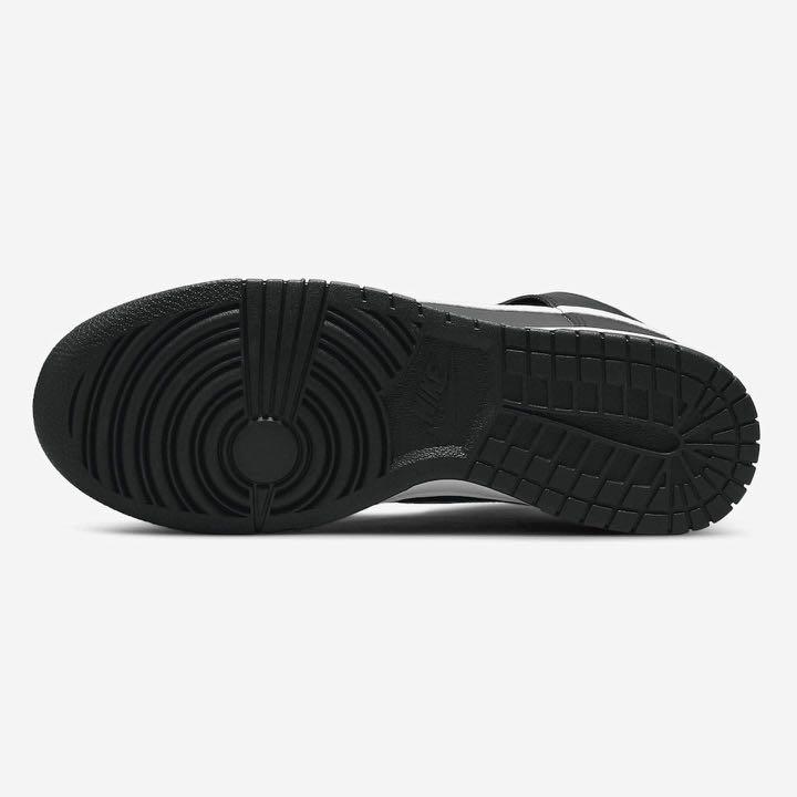nike dunk black and white high