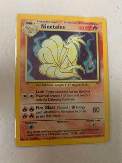 Ninetales, holo unlimited, base set, unlimited single, 12/102