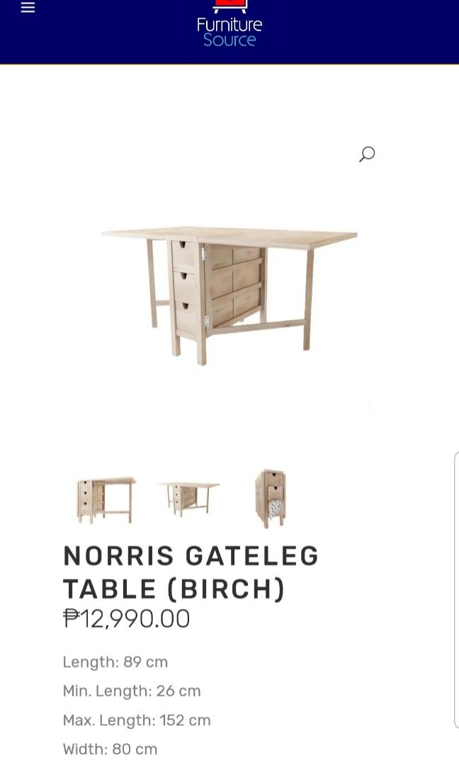Norris gateleg hot sale table