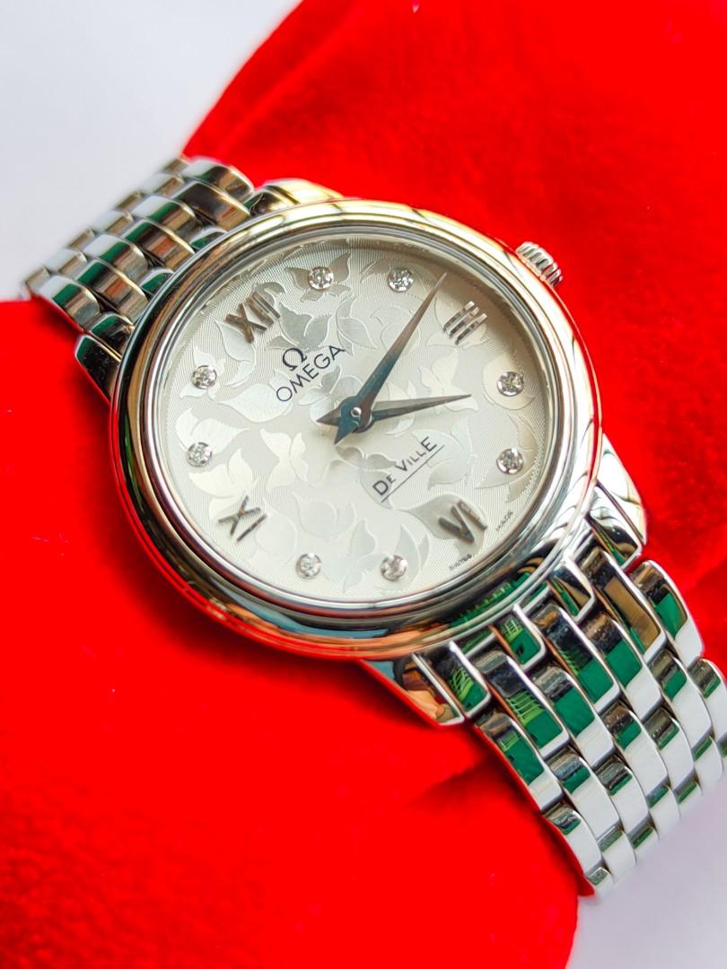 OMEGA DE VILLE PRESTIGE BUTTERFLY DIAL WITH DIAMONDS. Luxury