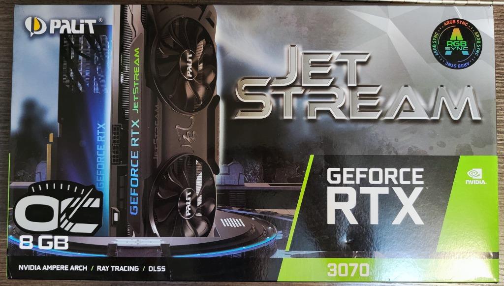 Palit GeForce RTX 3070 JetStream OC V1 LHR, 電腦＆科技, 桌上電腦