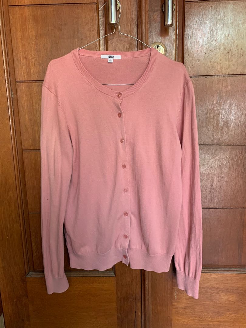 Uniqlo pink cardigan sales