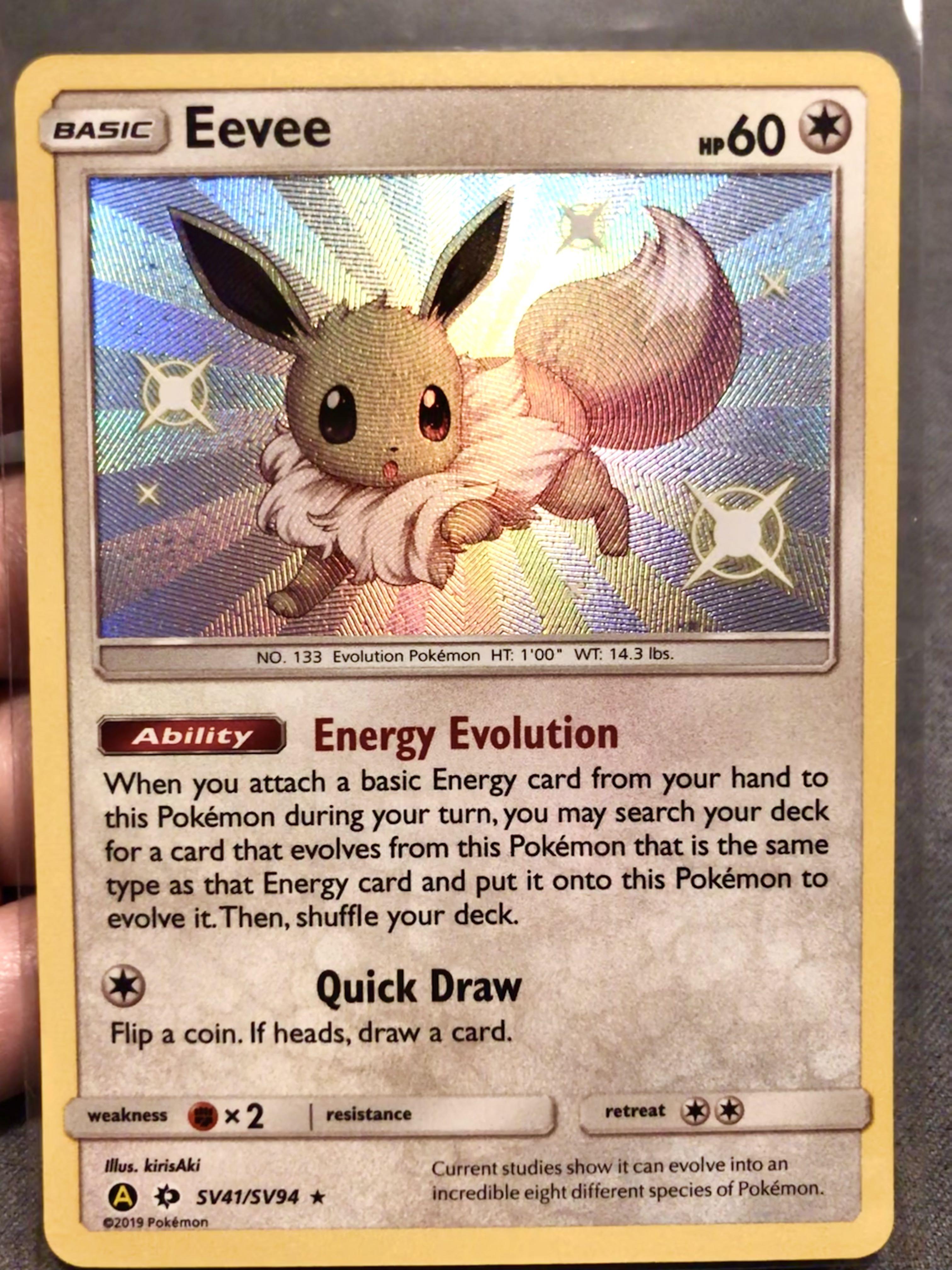 Pokémon TCG - Eevee - Hidden Fates SV41/SV94⭐️, Hobbies Pokémon TCG - Eevee - Hidden Fates SV41/SV94⭐️, Hobbies