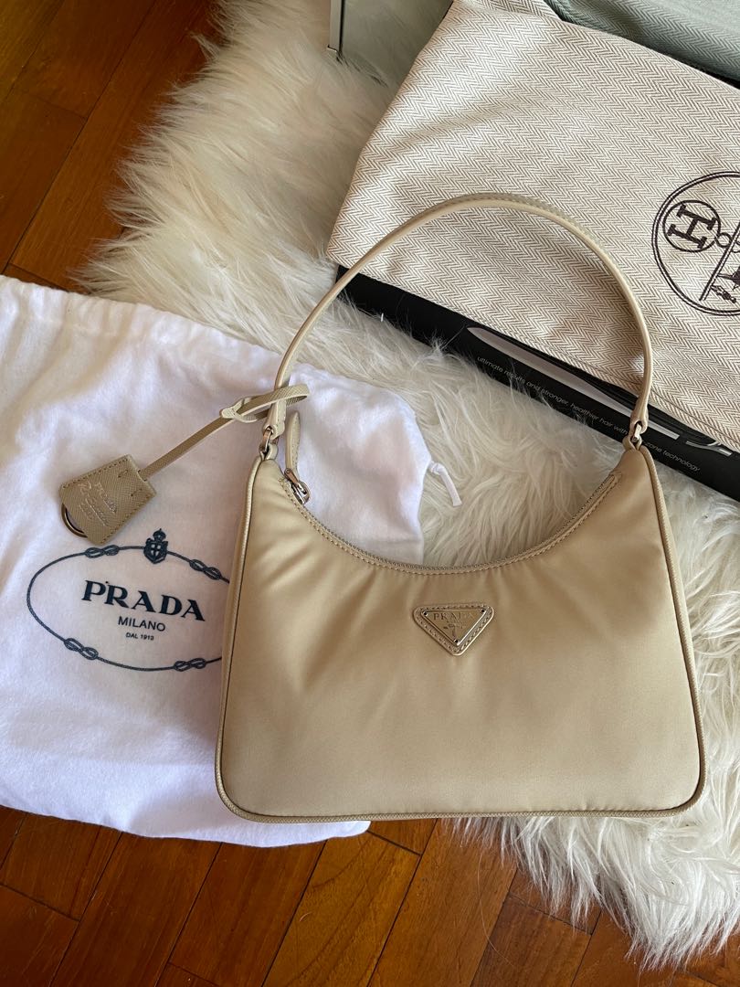 Desert Beige Prada Re-edition 2005 Re-nylon Mini Bag