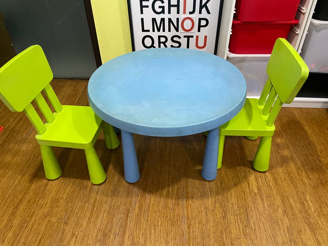 Preloved Ikea table and chairs, Furniture & Home Living, Furniture