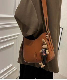 PU Light Brown Cross-body Sling Bag