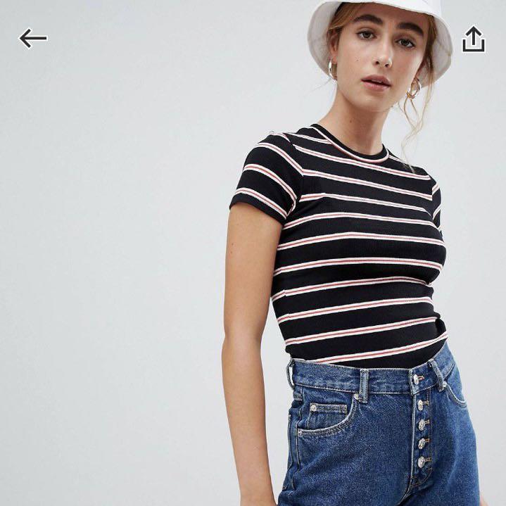 pull\u0026bear striped top, Women's Fashion 