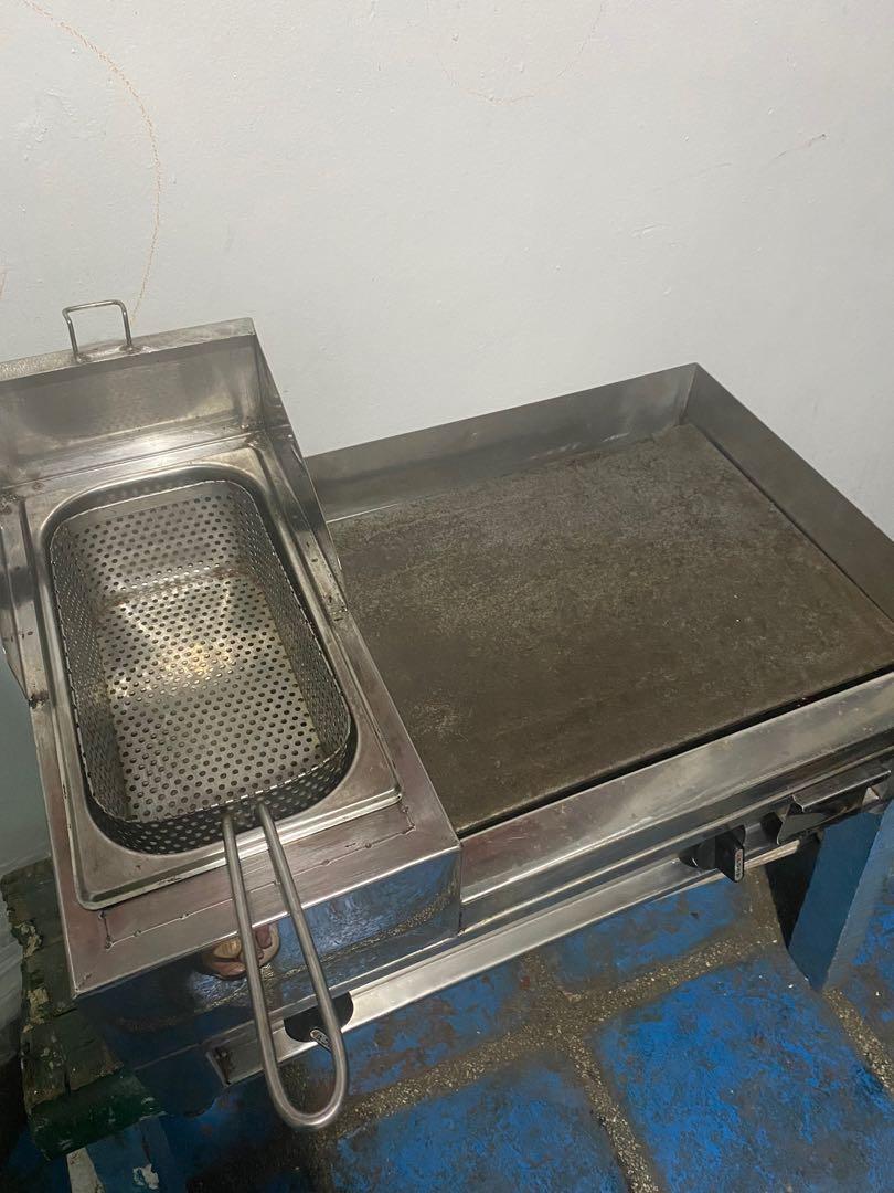 PURE STAINLESS burger grill & deep fryer, Furniture & Home Living