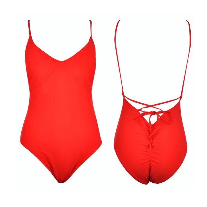 Red One Piece Sexy Bikini, Women's Fashion, Swimwear, Bikinis