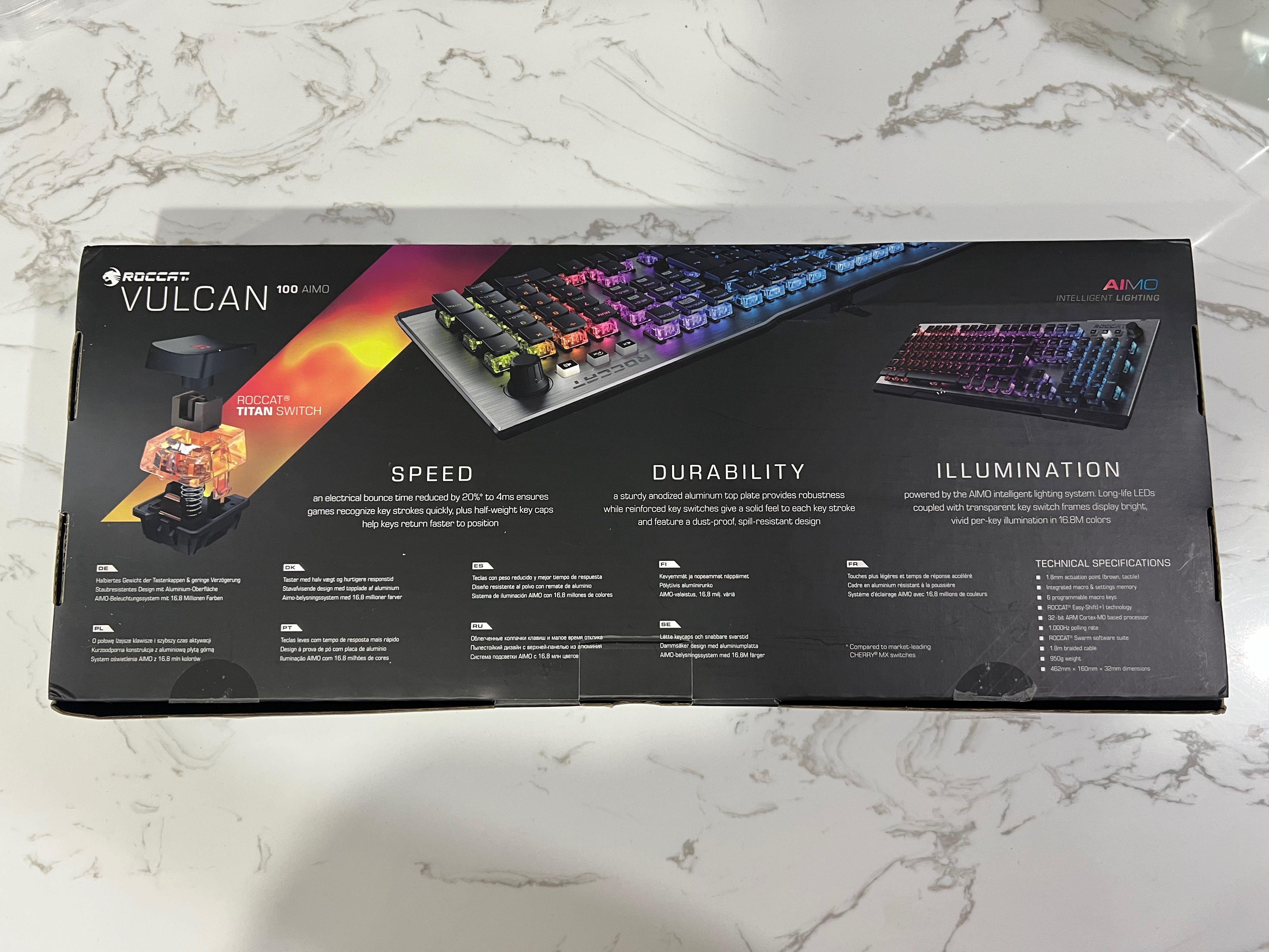 ROCCAT Vulcan 100 Aimo RGB Mechanical Gaming Keyboard - Brown Switches