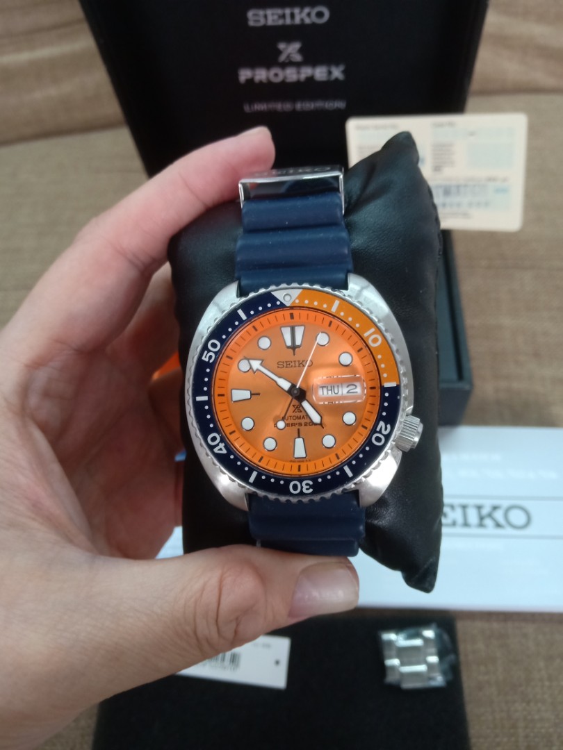Seiko Prospex SRPC95 SRPC95K1 Turtle Nemo Asian Limited Edition Fullset,  Fesyen Pria, Jam Tangan di Carousell