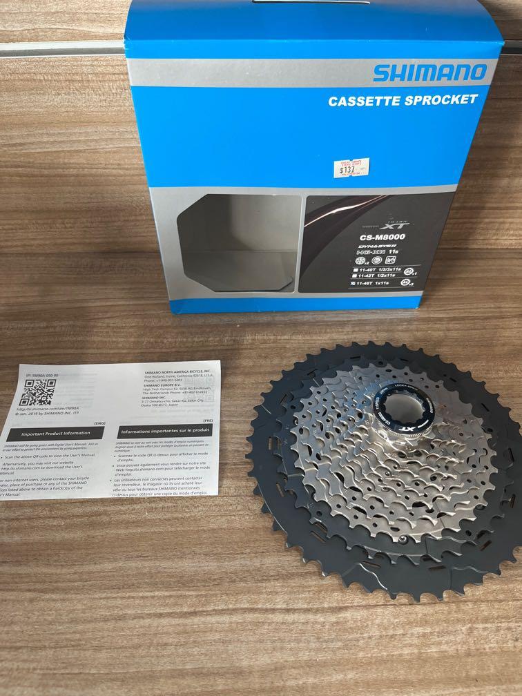 Shimano XT M8000 11 speed cassette sprocket Sports Equipment