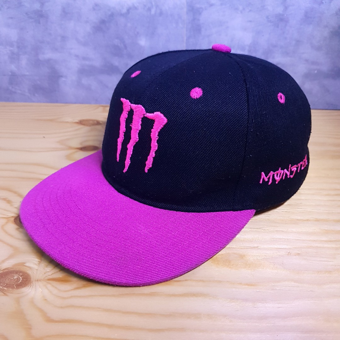 Snapback Monster Energy - Black Pink 