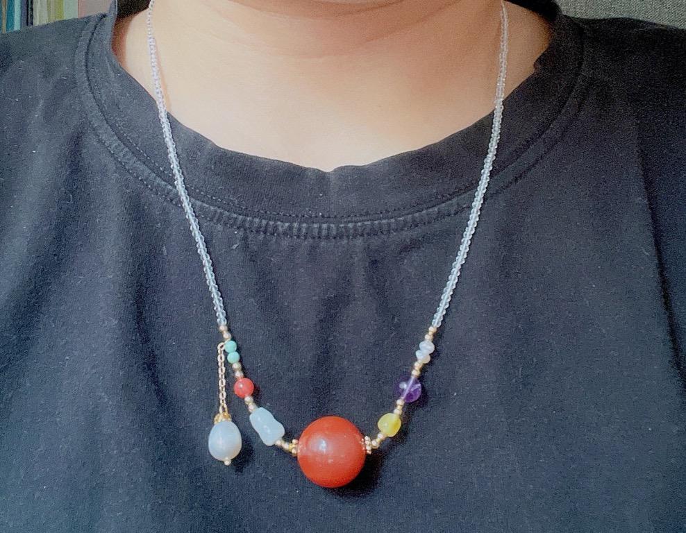 Agate necklace clearance