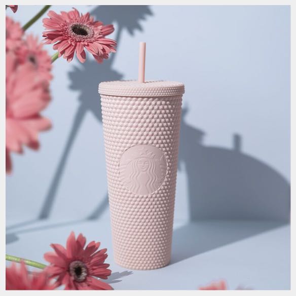 Starbucks Released a Reusable Matte Pink Studded Cold Cup